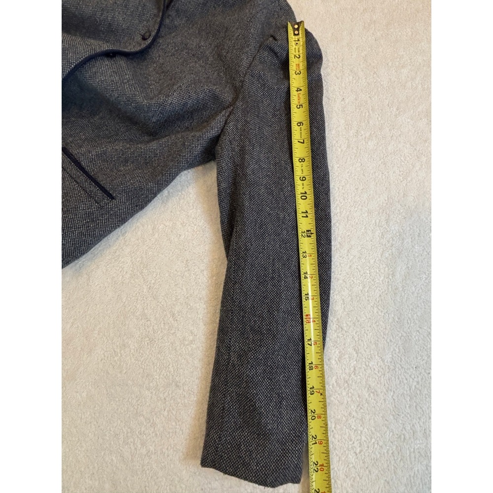Vintage Forecaster of Boston Wool Tweed Blazer Gray Navy‎ Piping Size 11/12 - Picture 6 of 6